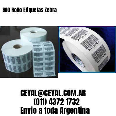 800 Rollo Etiquetas Zebra