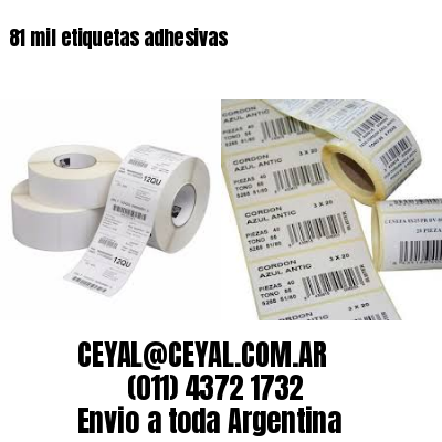 81 mil etiquetas adhesivas