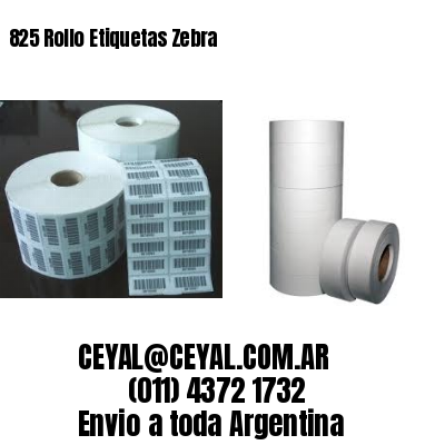825 Rollo Etiquetas Zebra
