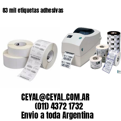 83 mil etiquetas adhesivas