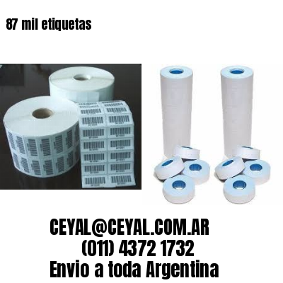 87 mil etiquetas