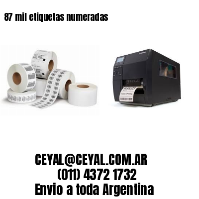 87 mil etiquetas numeradas