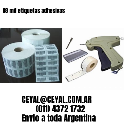 88 mil etiquetas adhesivas