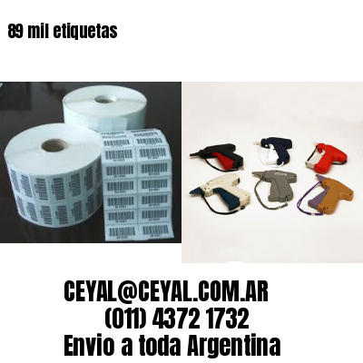 89 mil etiquetas