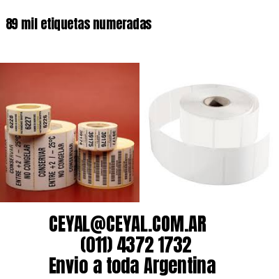 89 mil etiquetas numeradas