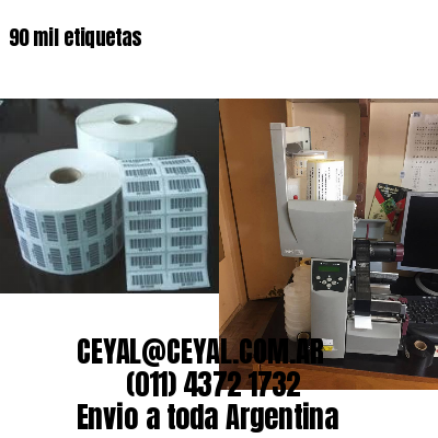 90 mil etiquetas