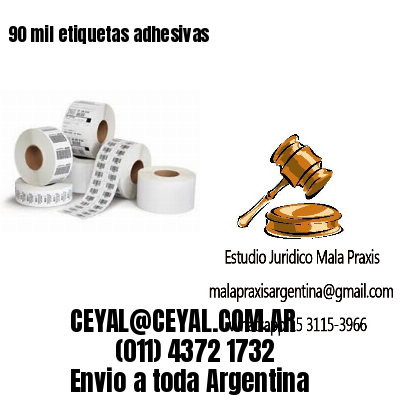 90 mil etiquetas adhesivas