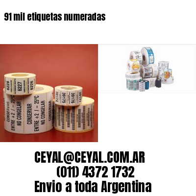 91 mil etiquetas numeradas