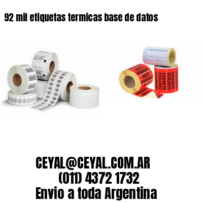 92 mil etiquetas termicas base de datos