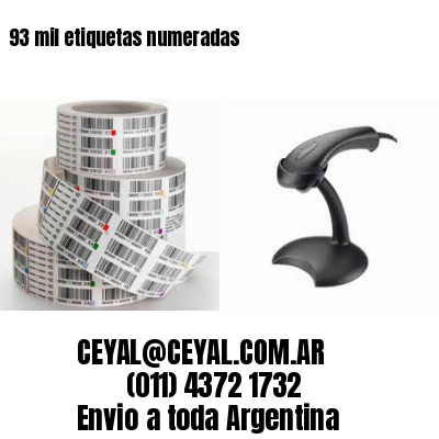 93 mil etiquetas numeradas