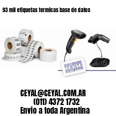 93 mil etiquetas termicas base de datos