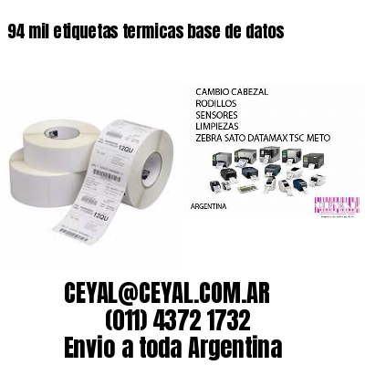 94 mil etiquetas termicas base de datos