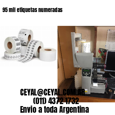95 mil etiquetas numeradas