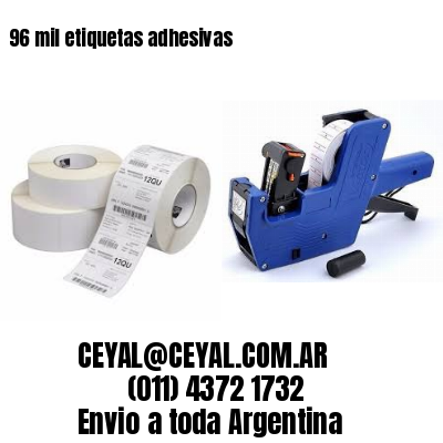 96 mil etiquetas adhesivas