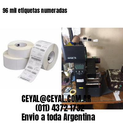 96 mil etiquetas numeradas