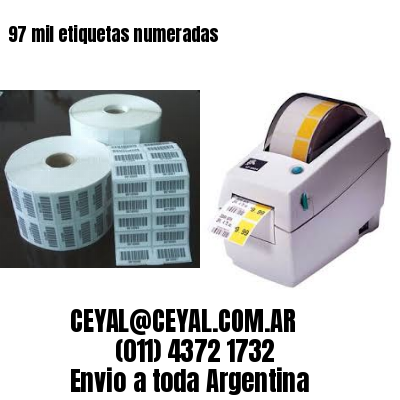 97 mil etiquetas numeradas