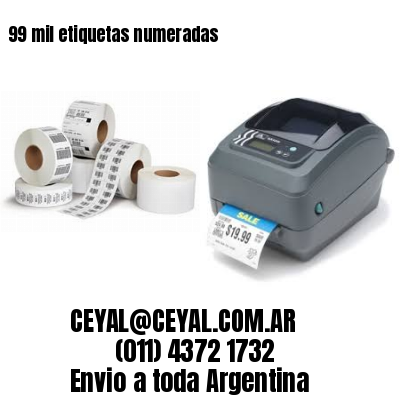 99 mil etiquetas numeradas