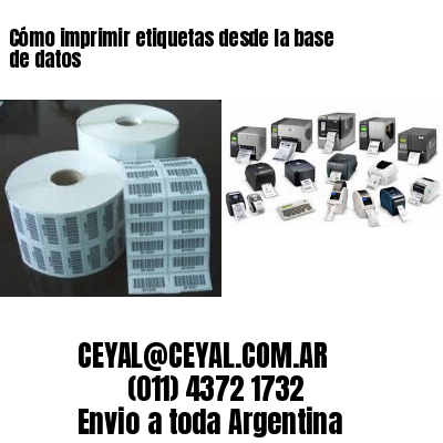 Cómo imprimir etiquetas desde la base de datos
