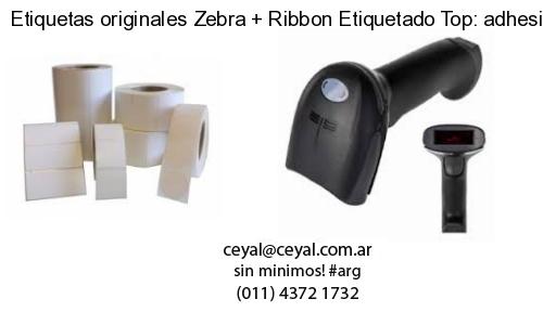 Etiquetas originales Zebra Ribbon Etiquetado Top: adhesivo ribbo