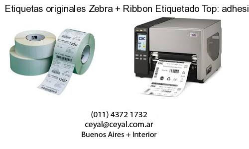 Etiquetas originales Zebra Ribbon Etiquetado Top: adhesivo ribbo