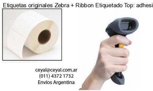 Etiquetas originales Zebra   Ribbon Etiquetado Top: adhesivo   ribbo