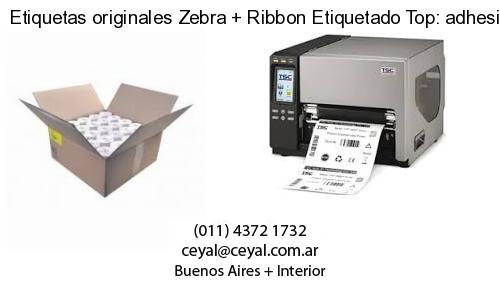 Etiquetas originales Zebra Ribbon Etiquetado Top: adhesivo ribbo