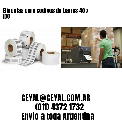 Etiquetas para codigos de barras 40 x 100