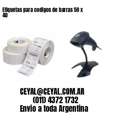 Etiquetas para codigos de barras 50 x 40