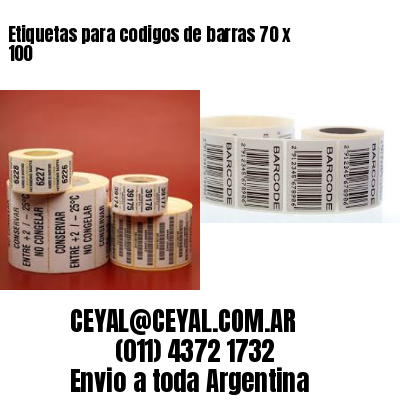 Etiquetas para codigos de barras 70 x 100