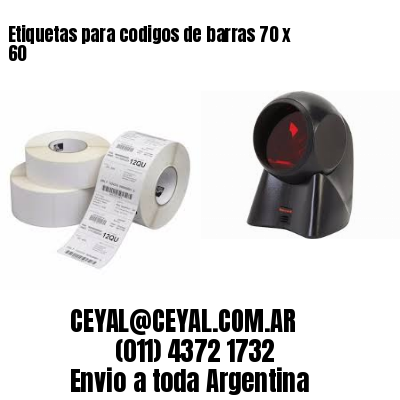Etiquetas para codigos de barras 70 x 60