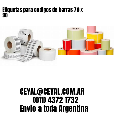 Etiquetas para codigos de barras 70 x 90
