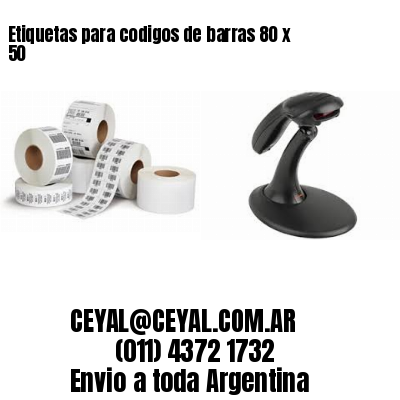 Etiquetas para codigos de barras 80 x 50