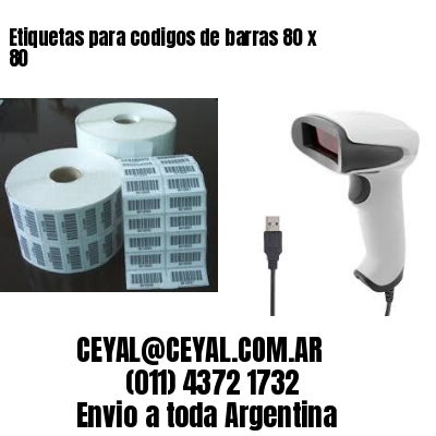 Etiquetas para codigos de barras 80 x 80