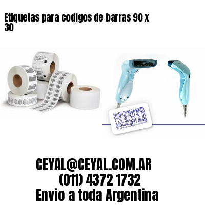 Etiquetas para codigos de barras 90 x 30