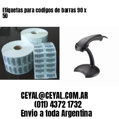 Etiquetas para codigos de barras 90 x 50