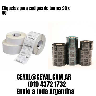 Etiquetas para codigos de barras 90 x 60