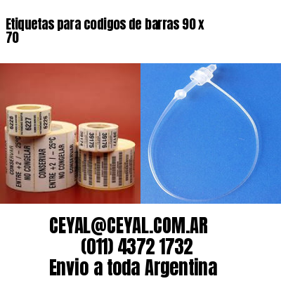Etiquetas para codigos de barras 90 x 70