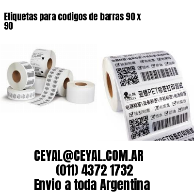 Etiquetas para codigos de barras 90 x 90