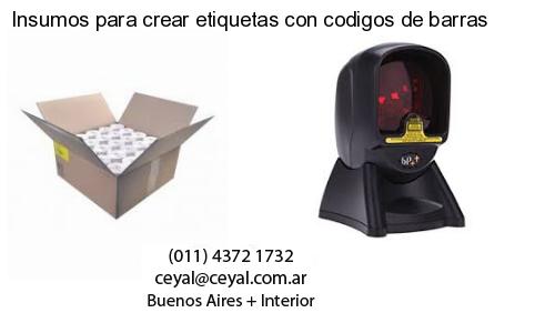 Insumos para crear etiquetas con codigos de barras