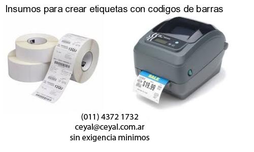 Insumos para crear etiquetas con codigos de barras