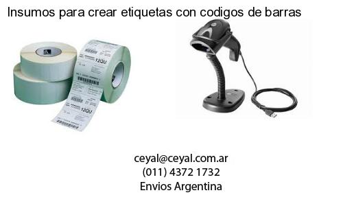 Insumos para crear etiquetas con codigos de barras