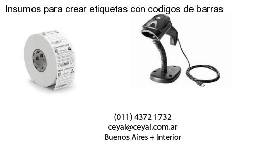 Insumos para crear etiquetas con codigos de barras