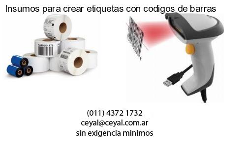 Insumos para crear etiquetas con codigos de barras