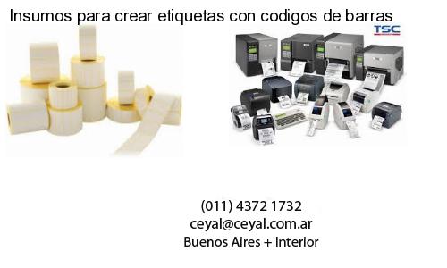 Insumos para crear etiquetas con codigos de barras
