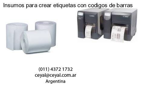 Insumos para crear etiquetas con codigos de barras
