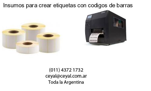 Insumos para crear etiquetas con codigos de barras