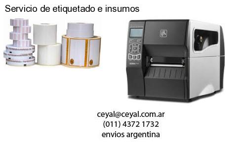 Servicio de etiquetado e insumos