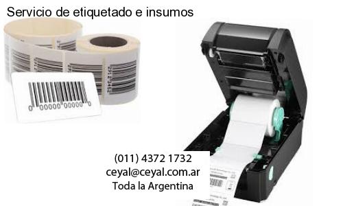Servicio de etiquetado e insumos