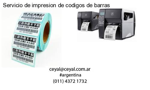 Servicio de impresion de codigos de barras