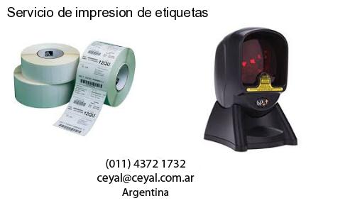 Servicio de impresion de etiquetas